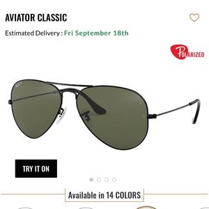 Aviator classic in black with nude ear tips